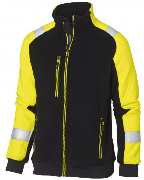 Wexman Microfleecejacke schwarz/gelb