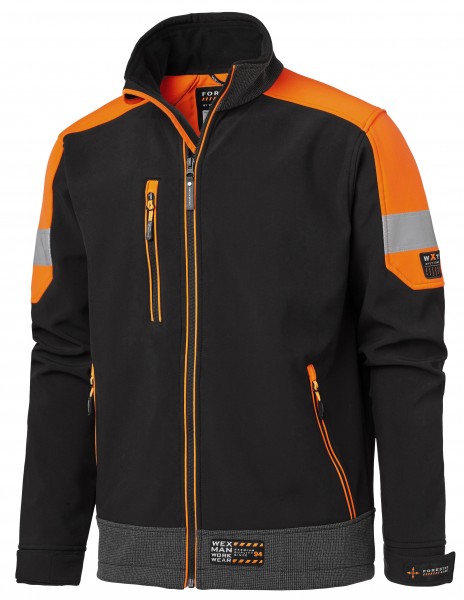 Wexman Softshelljacke FL schwarz/orange