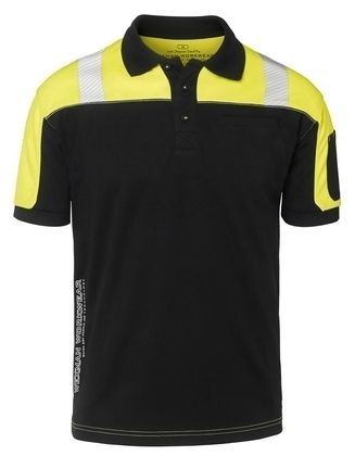 Wexman Poloshirt Quick-Dry schwarz/gelb