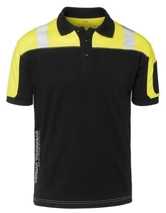 Wexman Poloshirt Quick-Dry schwarz/gelb