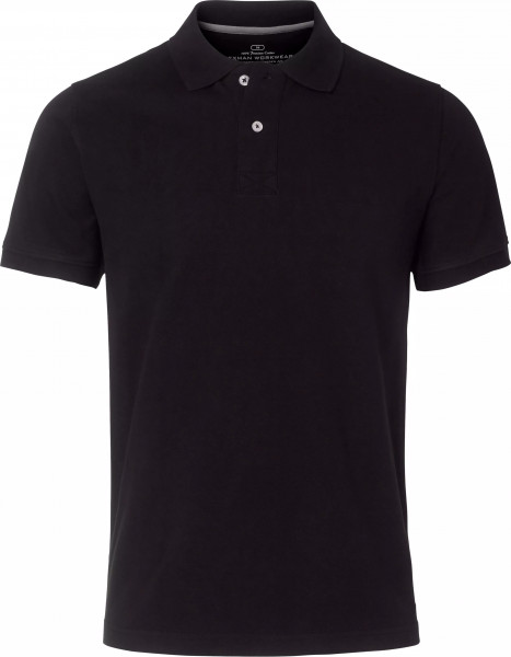 Wexman Poloshirt Premium Baumwolle Pikee schwarz