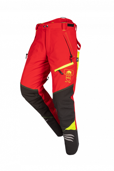 SIP Protection Ninja Schnittschutzhose Kl. 1 rot/gelb/schwarz