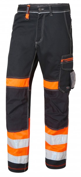 Signalhose Comfort Stretch Kl. 1 schwarz/orange